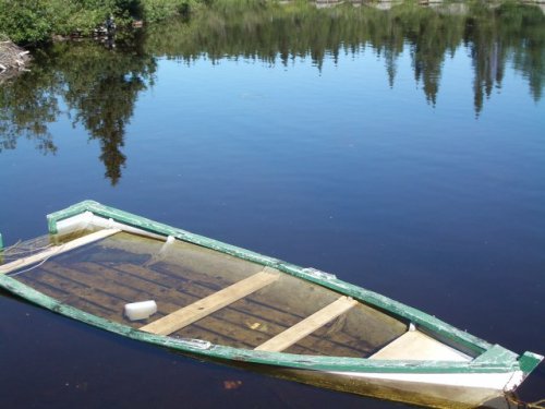 sunken boat